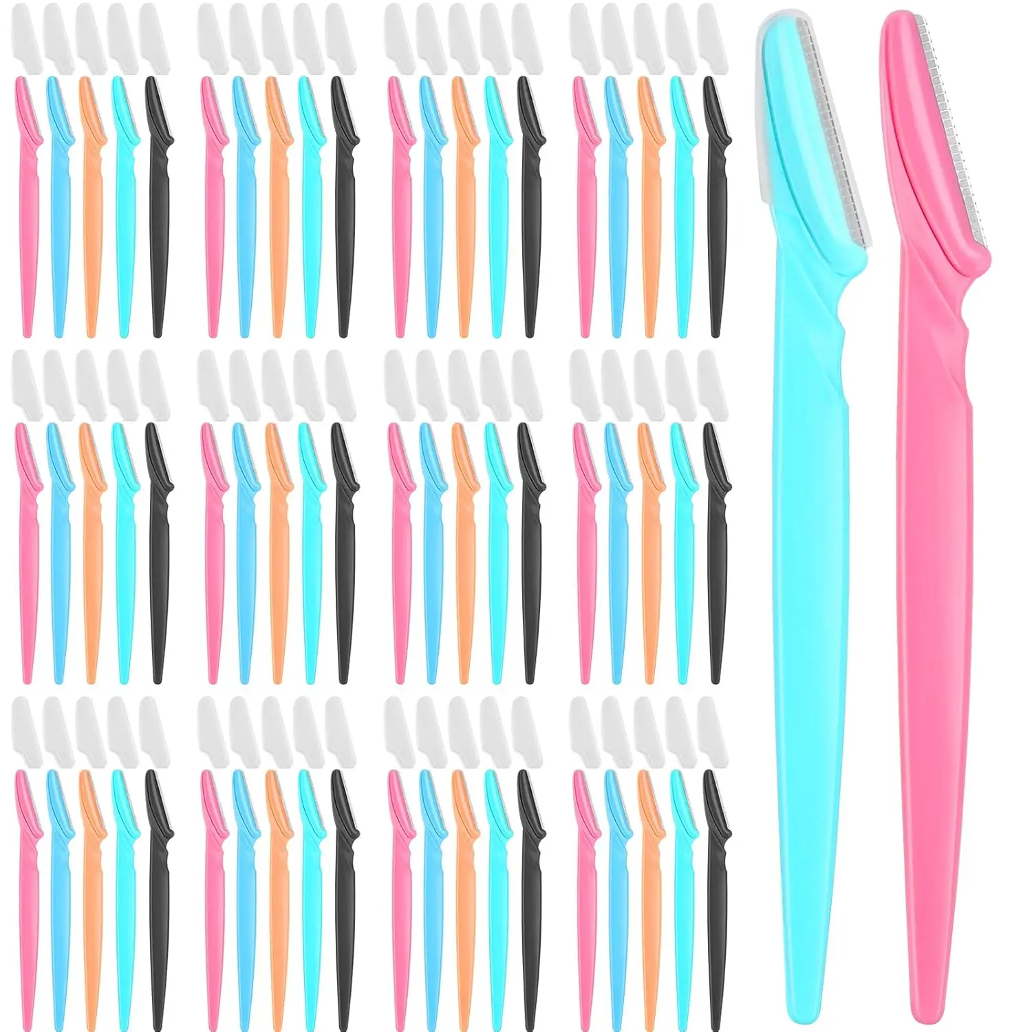 5/40Pcs Eyebrow Trimmer Face Blade Shaver Portable Eye Brow Epilation Hair Removal Safety Eyebrow Cutting Woman Makeup Tools