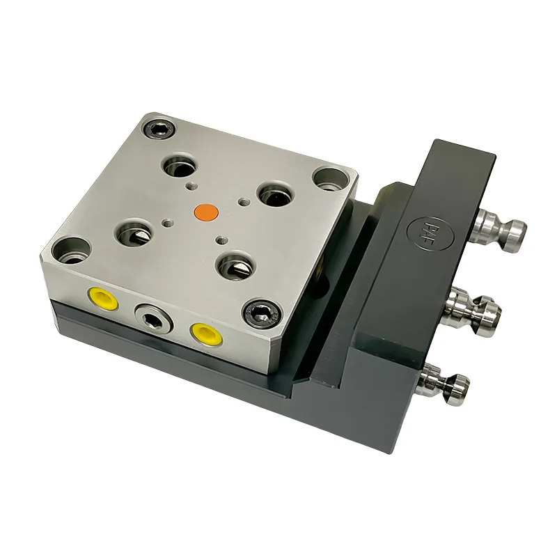 Self centering concentric tiger pliers four or five axis fixture zero point quick change plate positioning plate multi station