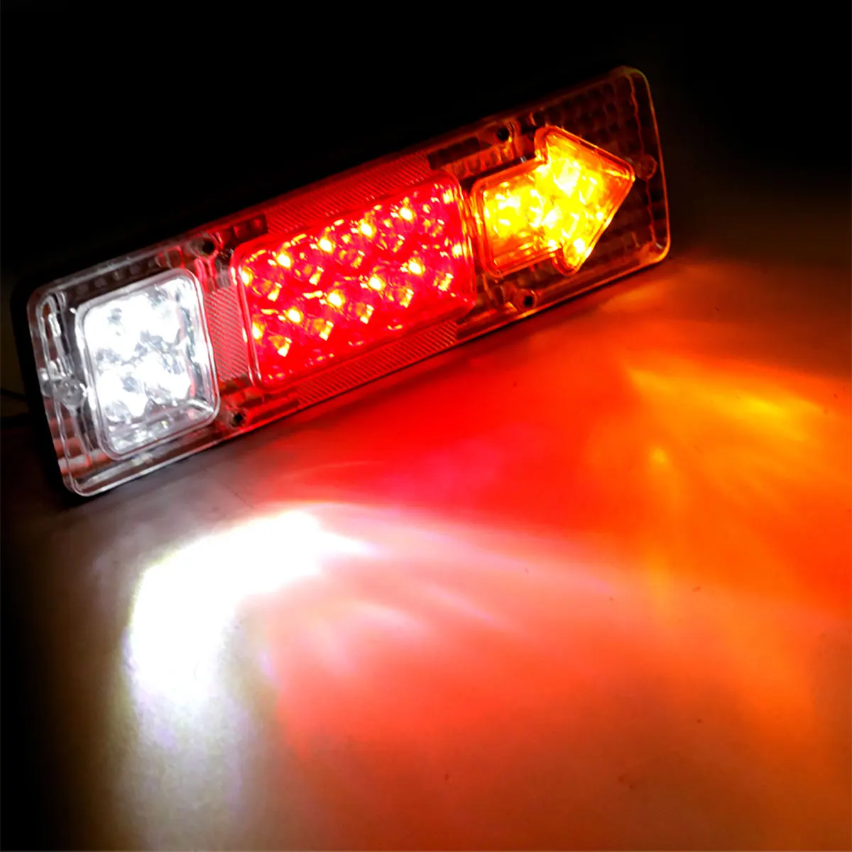 2szt 24V 19LED Światło tylne do samochodów ciężarowych Światło kierunkowskazu Światło stopu do przyczep Ciężarówki do łodzi Światło cofania Światło cofania