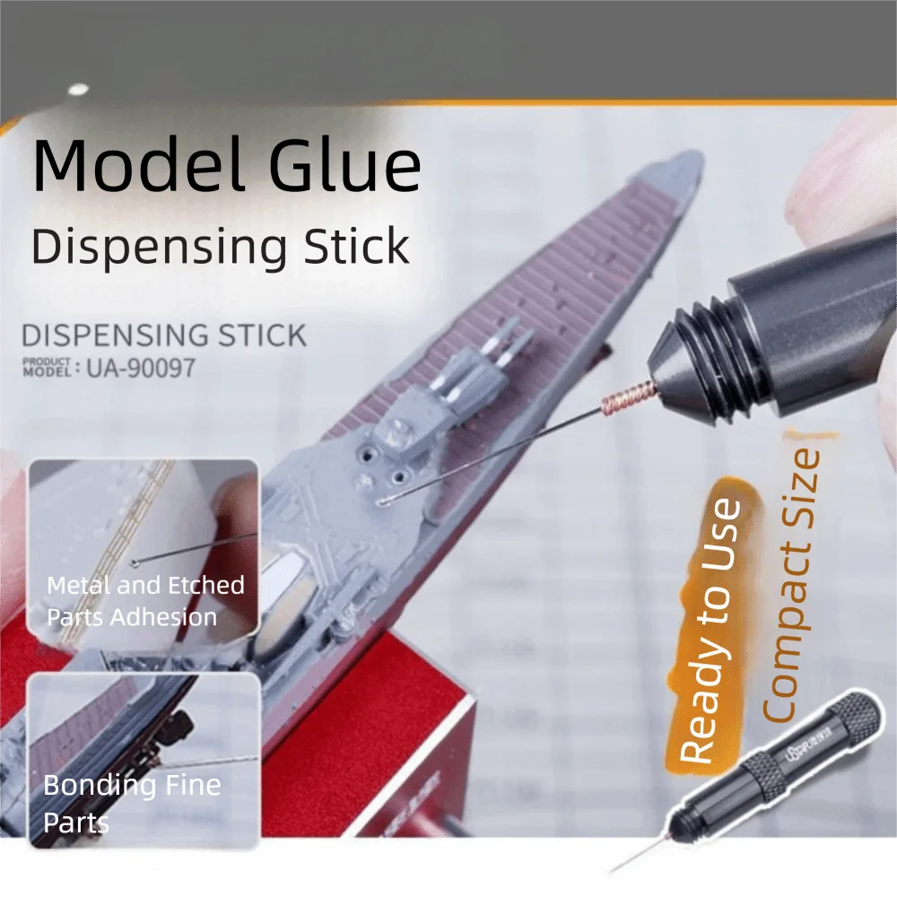 Mini Model Dispensing Stick Metal Stable Model Glue Dispensing Assistant Portable Small Part Glue Applicator Needle Hobby Craft