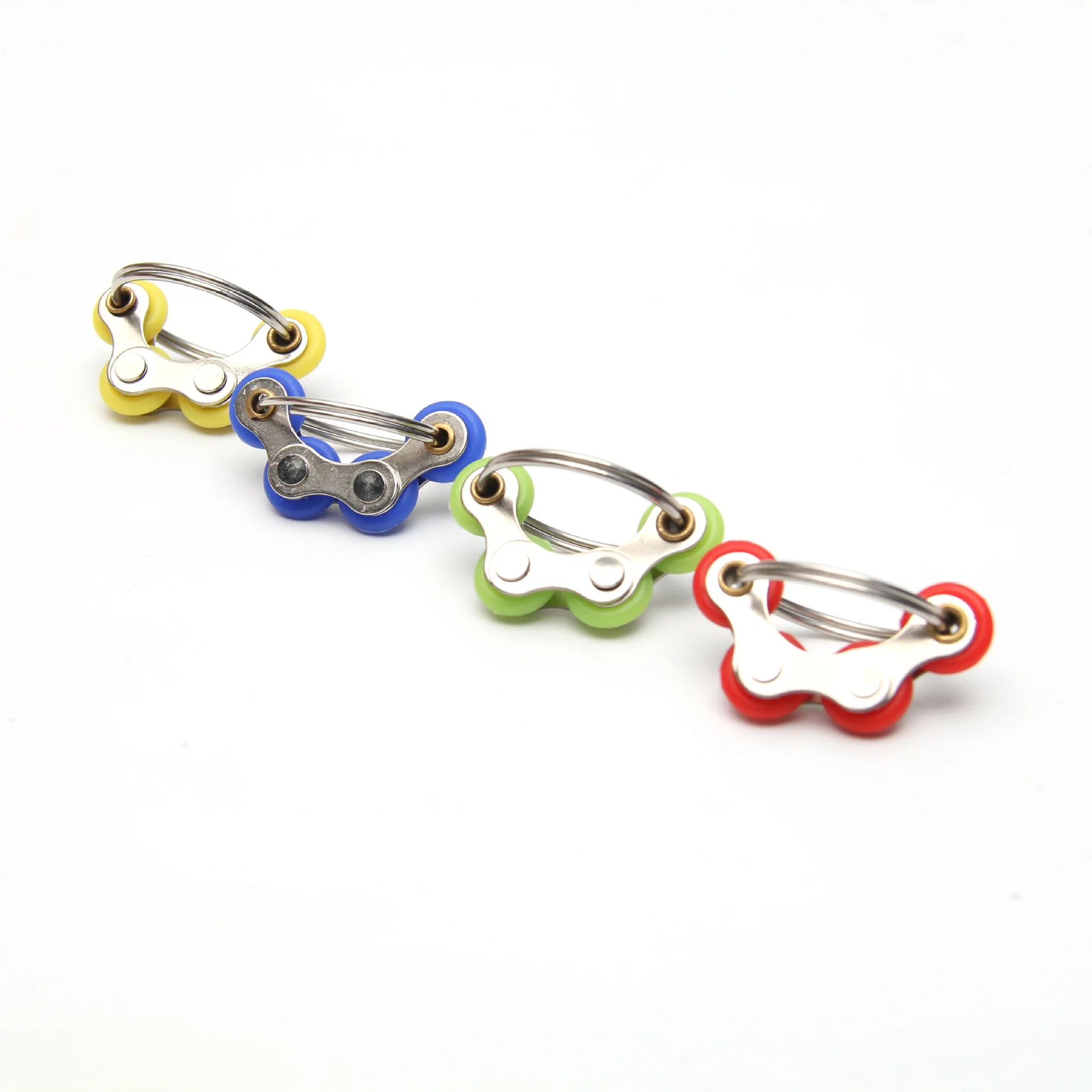 Fingertip Brinquedos Decompression Bike Chain Fidget Finger Spinner Brinquedo Sensorial Metal Puzzle Keychain Os melhores presentes para crianças