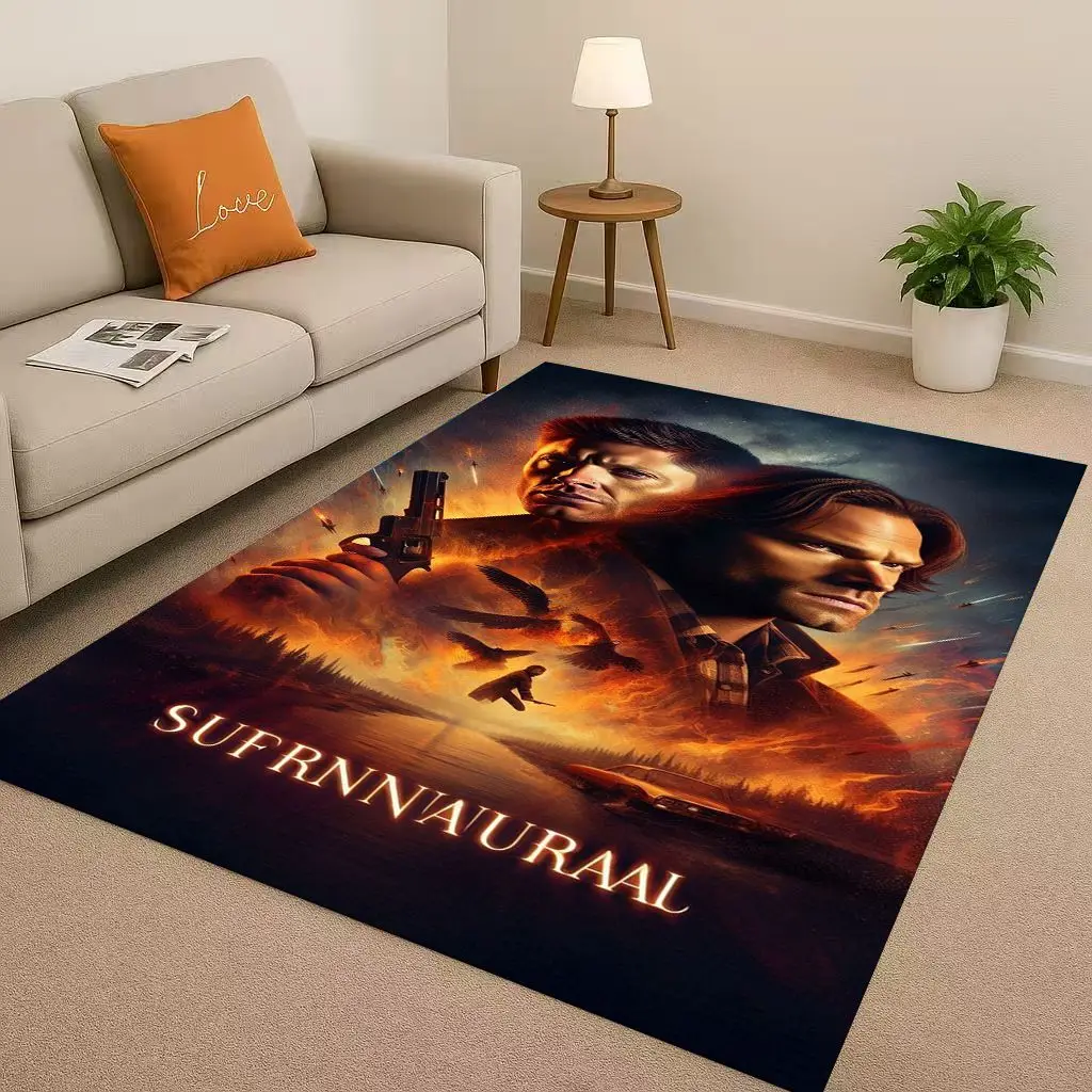 

SPN Supernatural Sam Dean Winchester TV Living Room Non-Slip Area Rug Soft Carpet for Bedroom Playroom Sofa,Home Decor Doormat