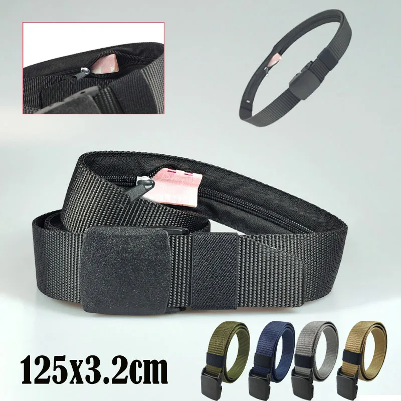 Viagem dinheiro anti roubo cinto saco de cintura feminino portátil escondido dinheiro cinta cinto carteira pacote de cintura masculino segredo escondendo cinto 1/2 pçs
