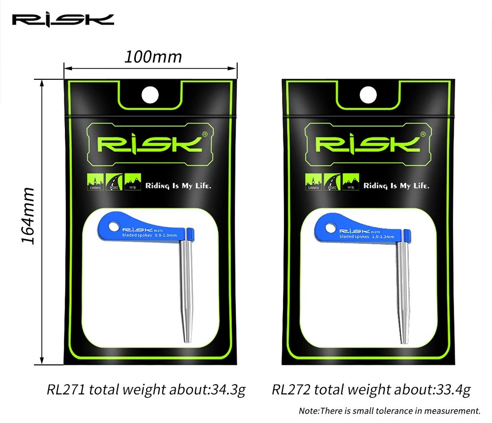 RISK Rennrad-Speichenschlüssel mit Klingen, Befestigungswerkzeughalter, Seers, Fahrrad-Flachspeichen, Felgen-Einstellwerkzeug für 0,8 mm bis 1,3 mm Speichen – Detail 8