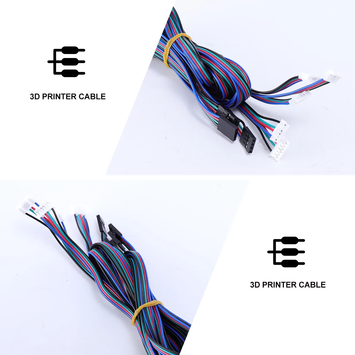 

5 pcs 1M Long Motor Connection Cable Black White Terminal Plug 3D Printer Stepper Extension Line Parts Compatibility RAMPS