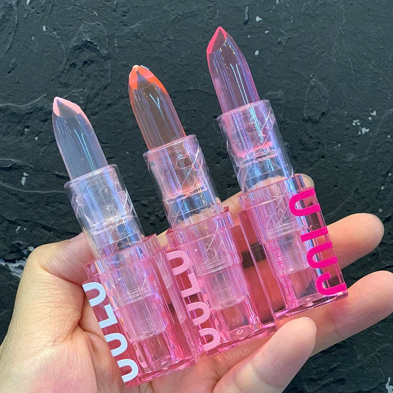 Shimmer Crystal Jelly Color Changing Lipstick Natural Waterproof Transparent Lip Balm Moisturizing Long Lasting Lip Care Makeup