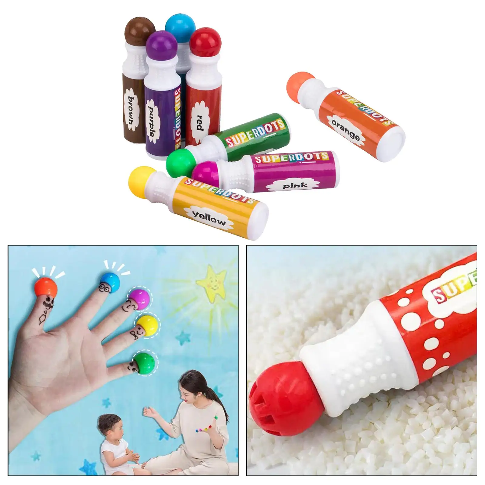 12-color Children's Brush Creative Stationery Set Kindergarten Brush Flowing Pen Paint Highlighter Signature Pen Children's DIY