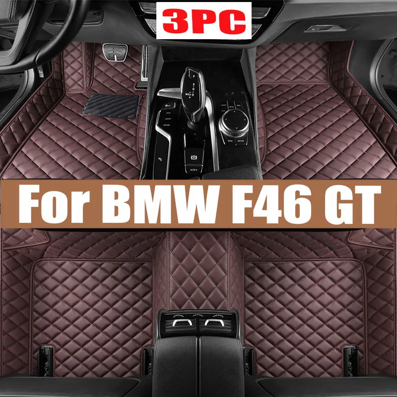 Car Floor Mats For BMW 2 Series F46 Gran Tourer 7seat 2015~2022 Anti-dirt Carpets Rugs Luxury Leather Mat Rugs Car Accessories