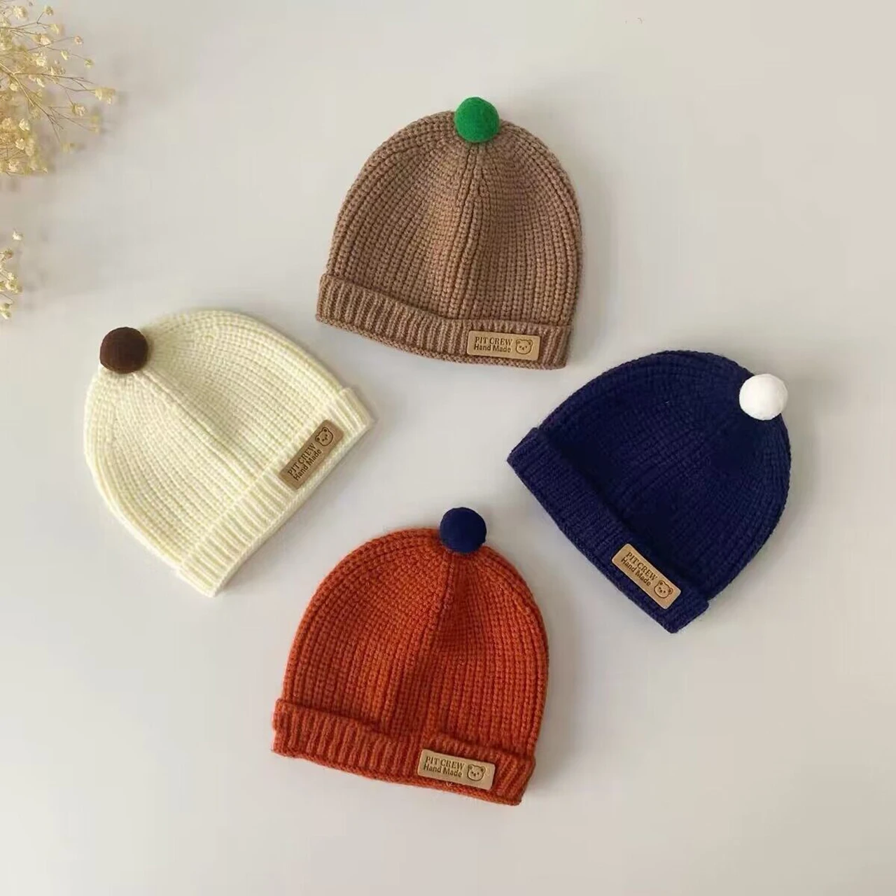 gorro-de-inverno-quente-para-bebes-de-3-a-24-meses-touca-de-croche-colorida-com-bola-de-pelucia-gorro-de-la-solido-para-criancas