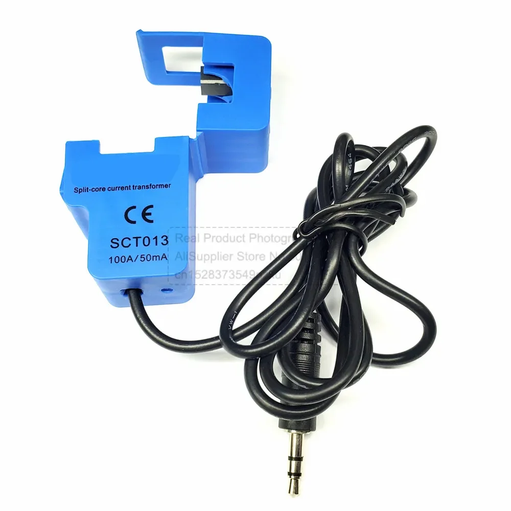 SCT-013-000 Non-invasive Split Core Current Transformer 10A 20A 30A 50A 60A 100A 1V 1% AC Current Sensor for YHDC Brand Original