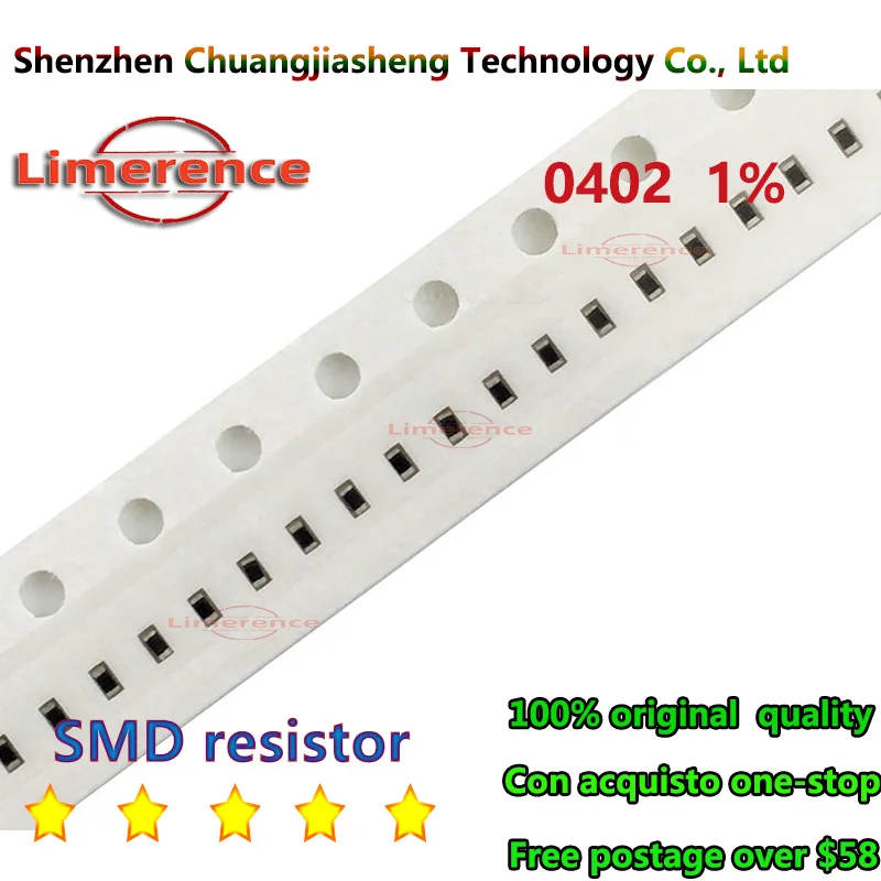 500pcs 1% 0402 SMD resistor 0R ~ 10M 1/16W 0 1 10 100 150 220 330 ohm 1K 2.2K 4.7K 10K 100K 0R 1R 10R 100R 150R 220R 330R 1M 10M