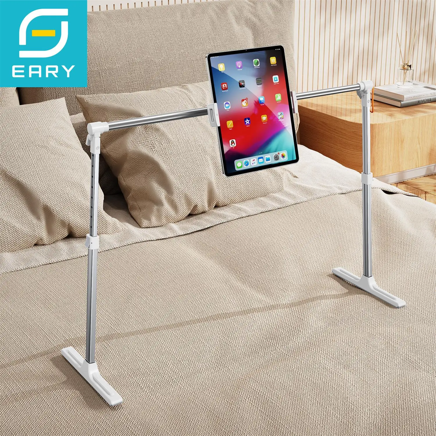 Eary Foldable Tablet Holder Phone Stand for Bed Sofa Width Height Adjustable Lazy Bracket Compatible With Other 4.7-12.9