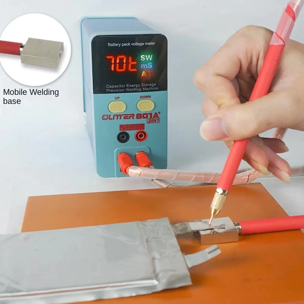 

GLITTER 801A+ 11.6KW Spot Welder Household DIY 18650 Handheld Capacitor Energy Storage Spot Welder Mobile Phone Battery Repair