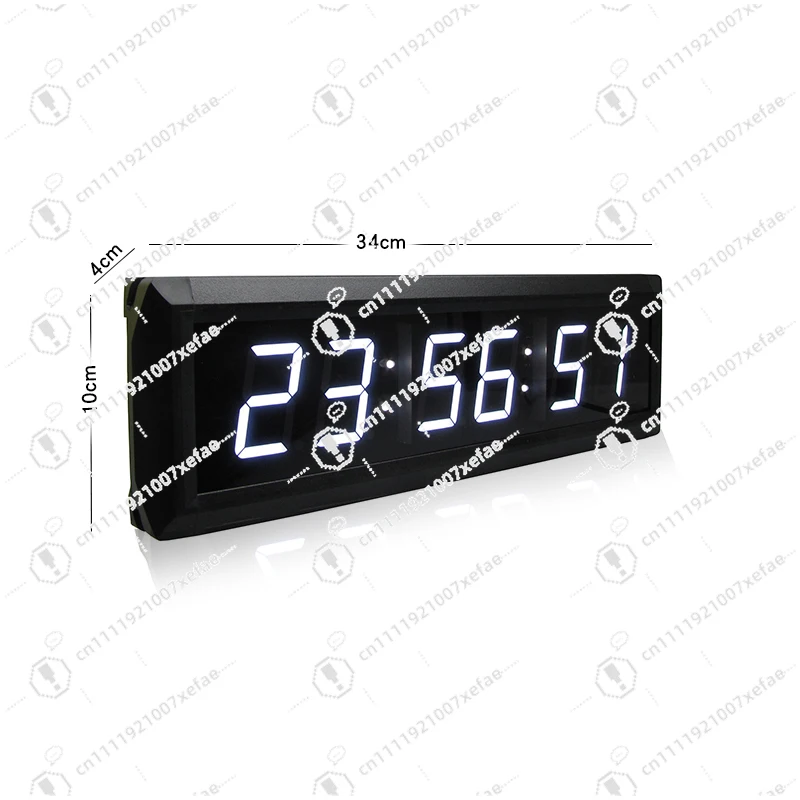 1.8 inch 6-digit White Interior Light Emitting Diode Electronic Digital Clock Countdown Clock
