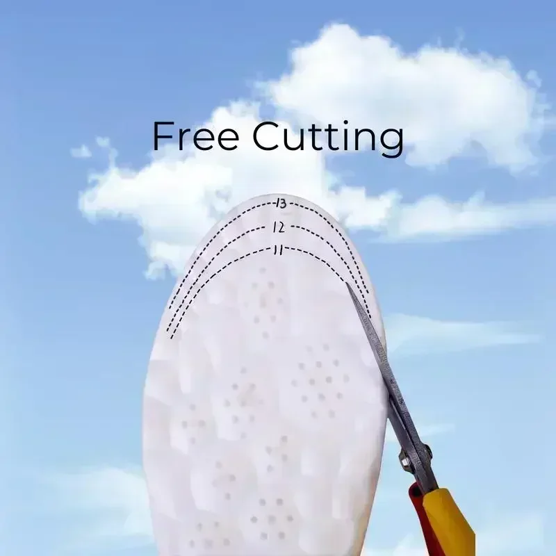 Ultra-Soft 4D Cloud Insoles - Memory Foam + Acupressure, Breathable for Daily Wear, Sports & Work Shoes (Trim to Fit)