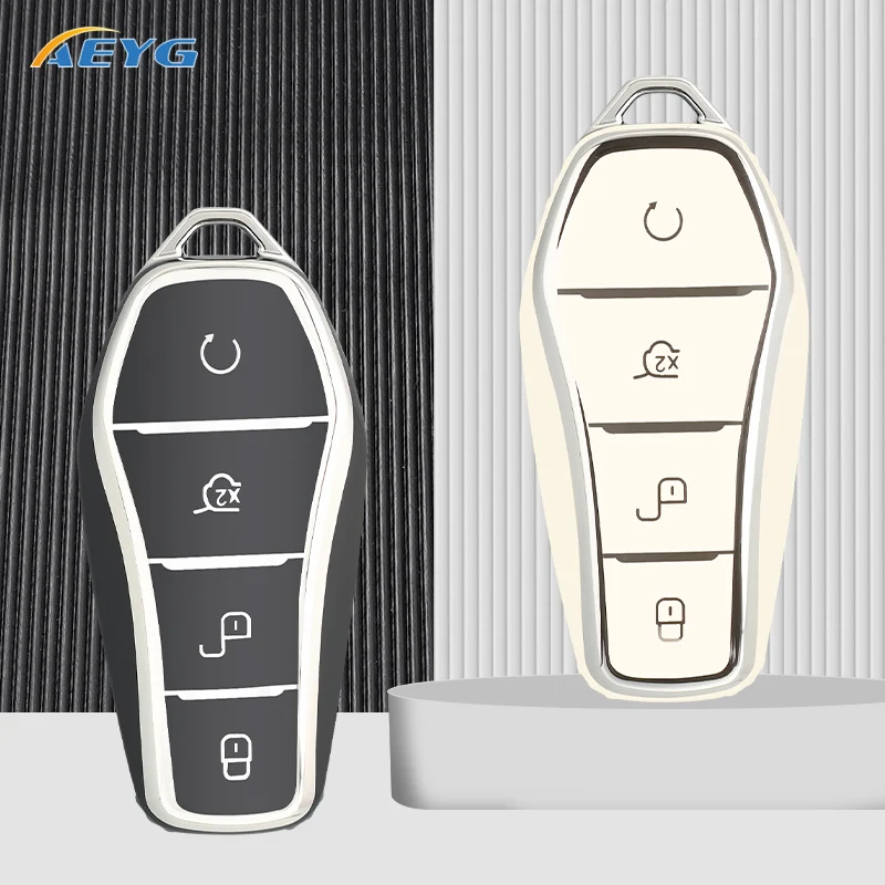 TPU Car Remote Smart Key Case Cover Shell Fob For BYD Atto 3 Han EV Dolphin Qin Song PRO Han EV Max Tang DM 2018 Qin PLUS