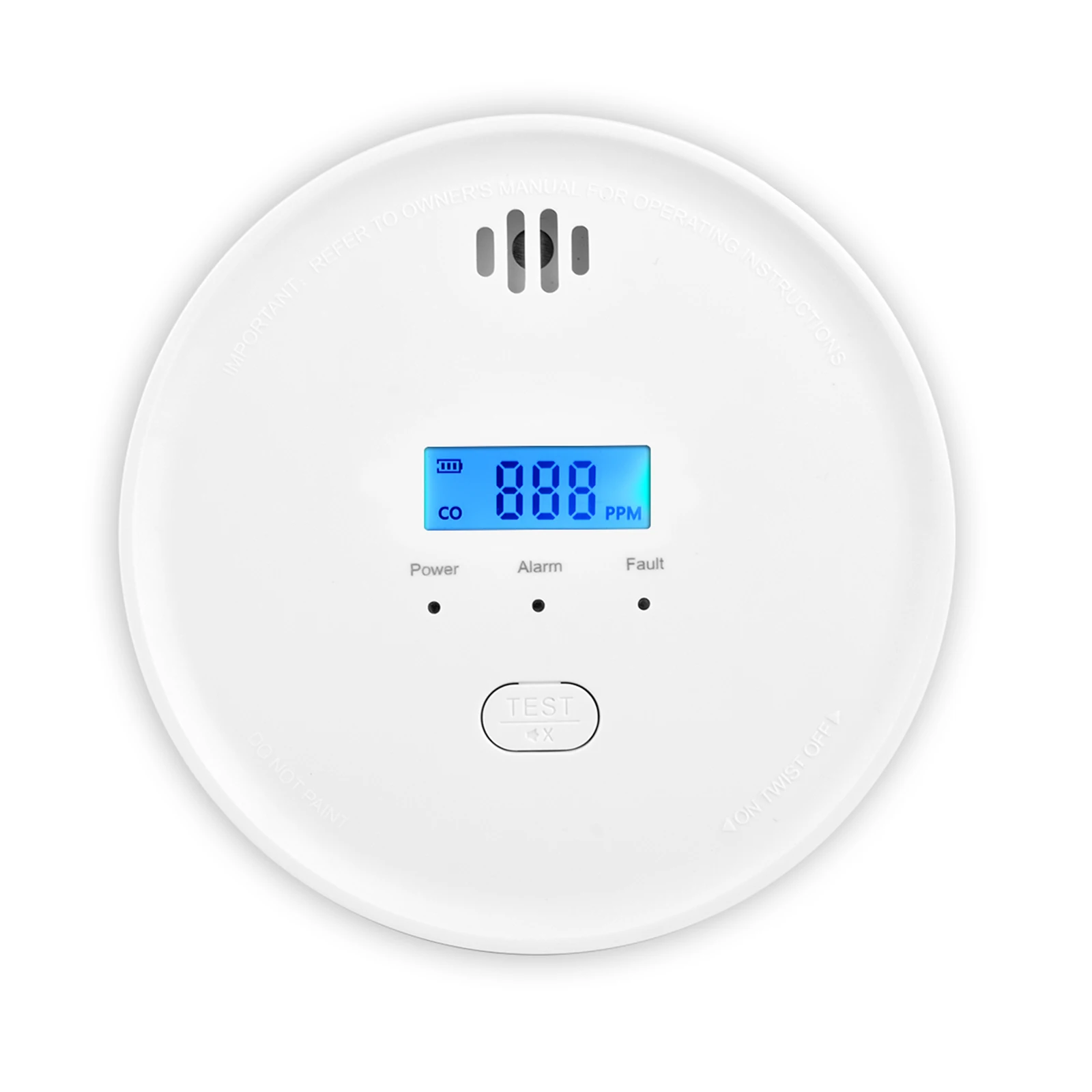 

2 in 1 Carbon Monoxide Alarm LCD Display CO Alarm Sensor Battery Powered Warning Alarm Sensor with LED Lights for Home Travel