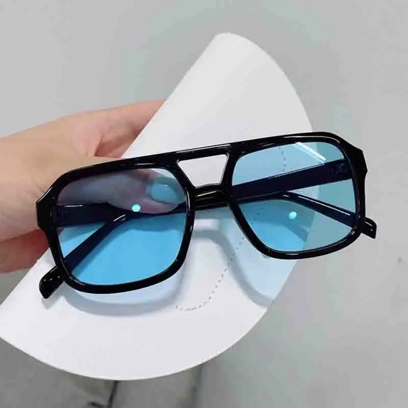 Vintage Large Frame Joined Body Square Sunglasses Women Brand Designer Fashion Sun Glasses Men Outdoor Personality Eyewear UV400