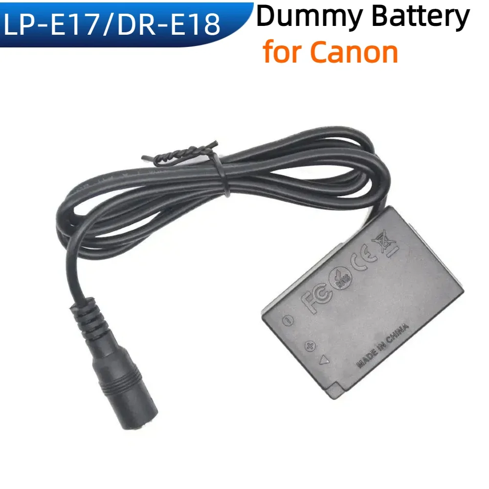 LP E17 Dummy Battery DR-E18 DC Coupler Fit for Canon EOS Rebel RP T7i T6i 760D 8000D T6s KISS X8i 77D 200D 850D 9000D Camera