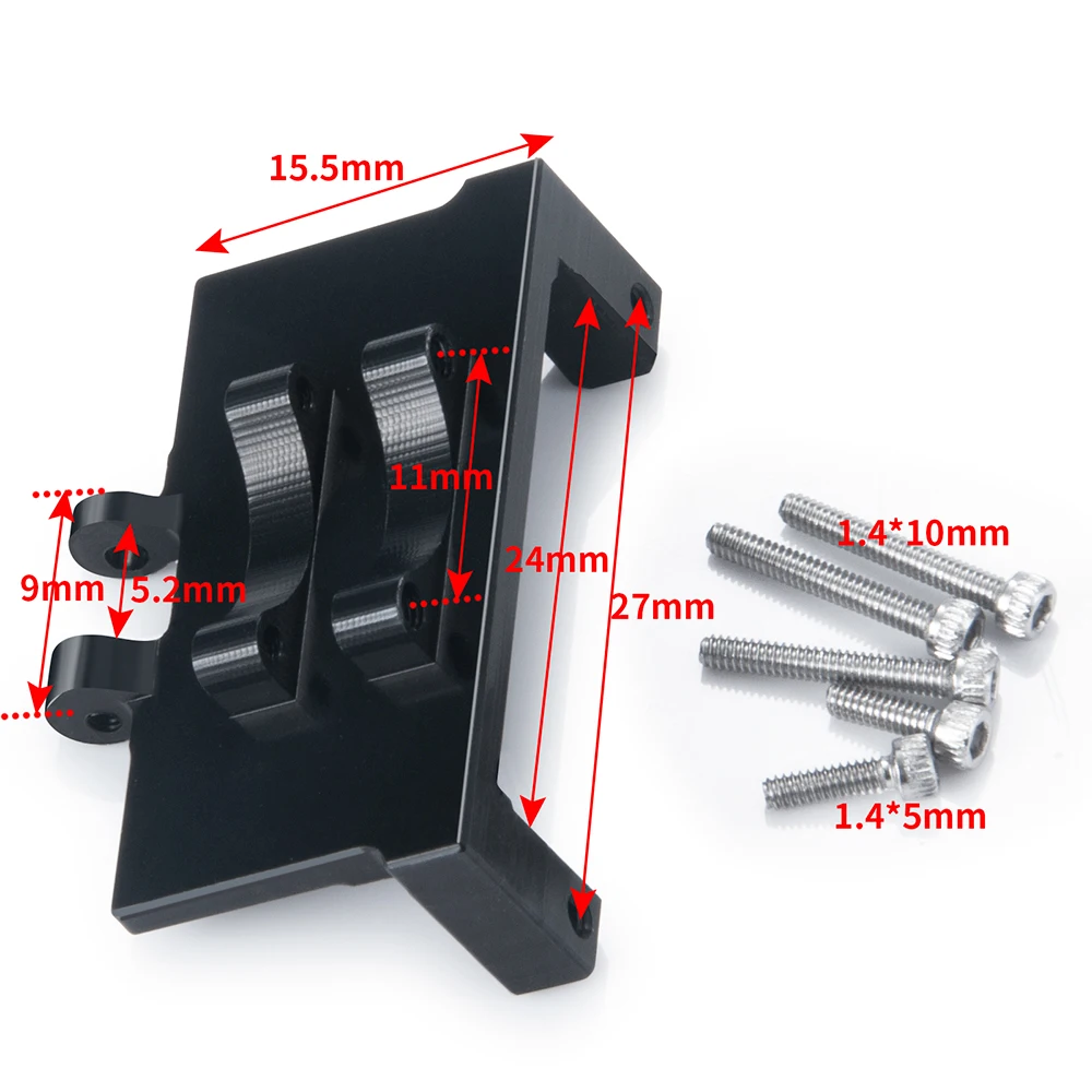 AXSPEED 15T bras de klaxon Servo support pour EMAX ES08MA II Axial SCX24 1/24 RC pièces de mise à niveau de voiture sur chenilles