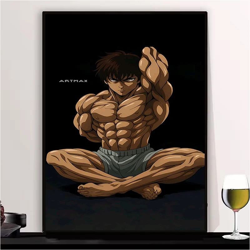 

Anime Baki H-Hanmas Poster Frames Wall Pictures Photos for Living Room Decor Man Decorative Picture Home Decoration