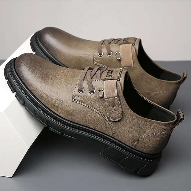 Casual business men's soft leather shoes on sale