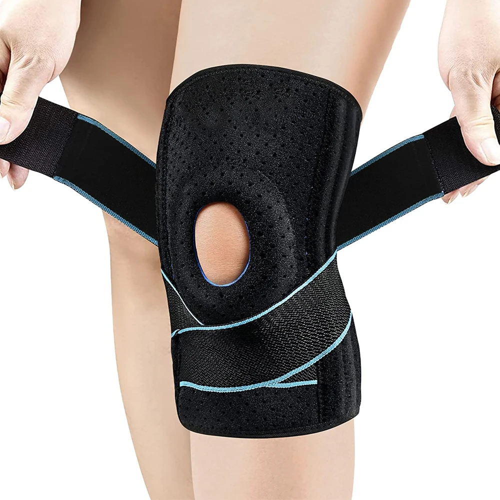 Knee Brace with Side Stabilizers for Meniscus Tear Knee Pain ACL MCL Injury Recovery Adjustable Knee Support for Men and Women