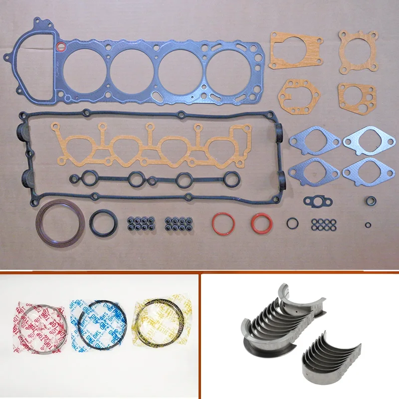 

KA24DE Engine complete Full gasket set kit crankshaft connecting rod bearing piston ring for Nissan D22/Frontier/Xterra 2.4L