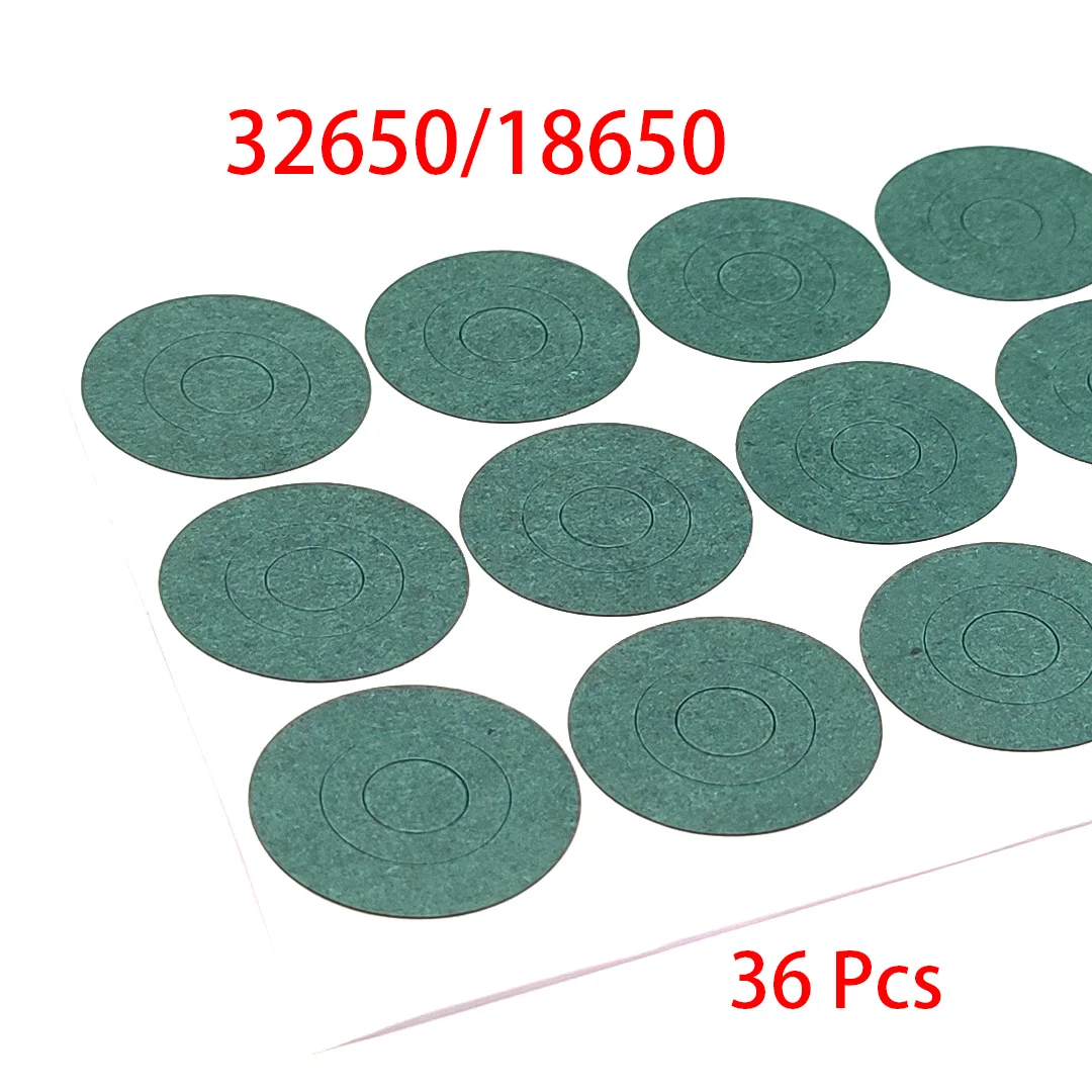 

36 Pcs 18650/32650 Li-ion Battery Insulation Gasket Barley Paper Battery Pack Cell Insulating Glue Fish Electrode Insulated Pads