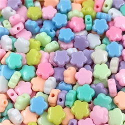 10mm 100pcs Macaron Color Creamy Flower Beads For Jewelry Making DIY Bracelet Necklace Handmade Materials Fashion Accessories