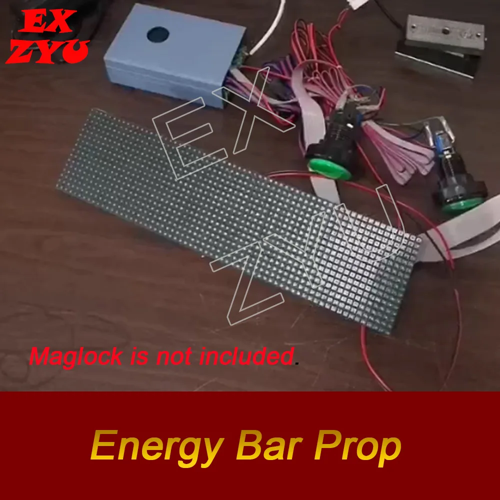 Energy Bar Prop Escape Room Use plastic buttons or knock sensors to trigger the energy bar to light gradually and open lock