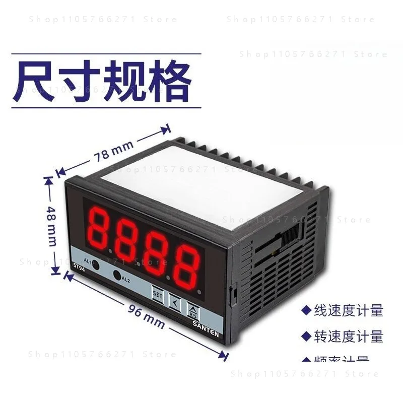 Electronic meter meter roller type linear velocity tester rotational speed meter speed encoder control line speedometer ST76-TD