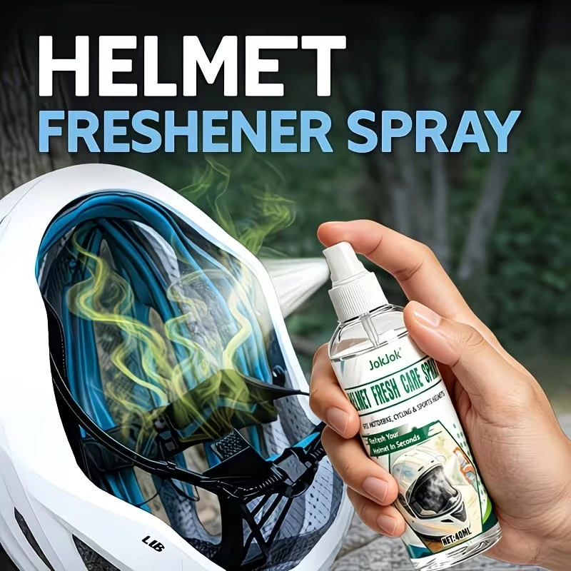 Helmet Fresh Deodorizing Spray, Waterless Quick Cleaning Care, Anti-Stuffy And Long-Lasting Freshness, Gentle Formula Non-Irrita
