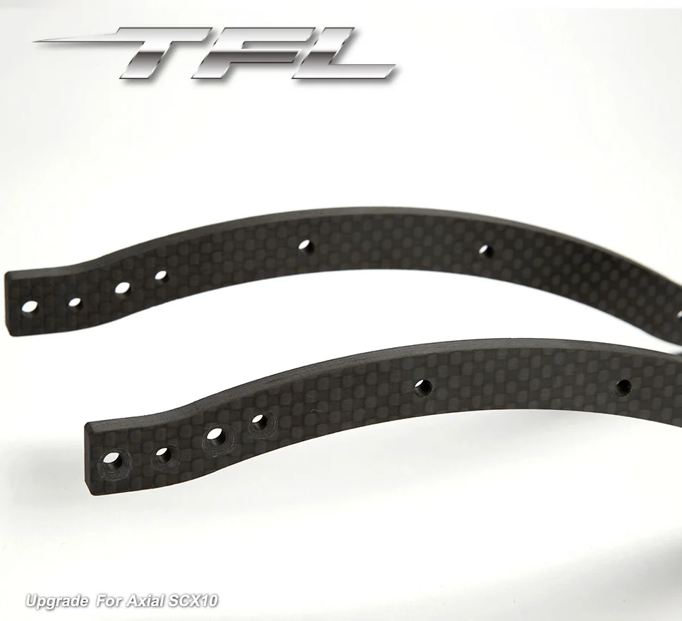 

TFL Spare Part RC AXIAL 1/10 SCX10 Rock Crawler Car accessories Carbon Fiber Chassis Rail Set Upgraded TH01747-SMT6