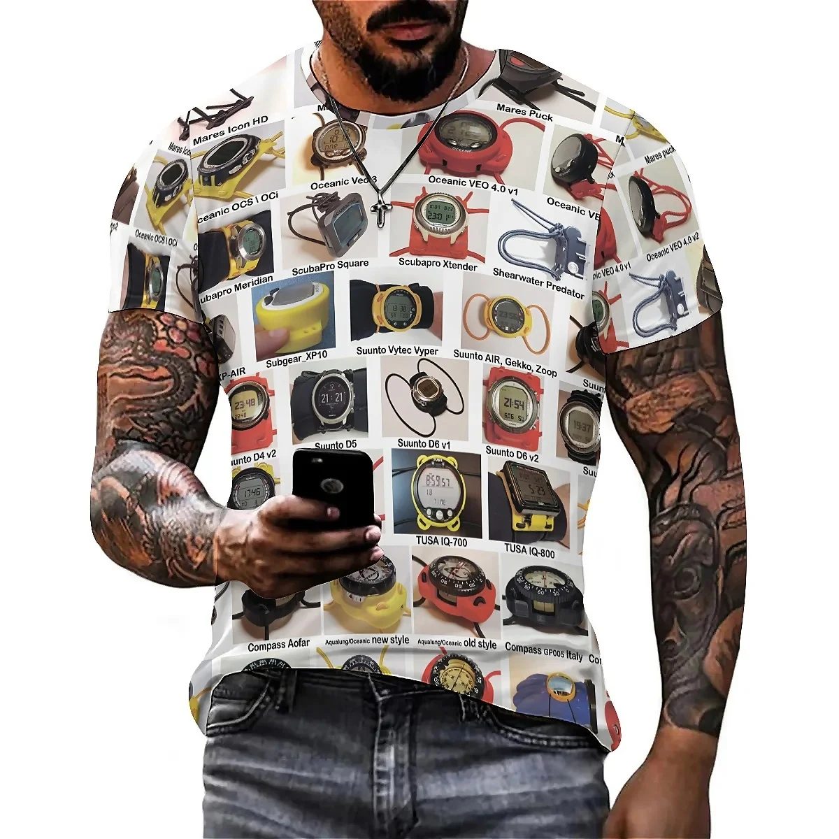 2025 Summer New Men's 3D Printed Short Sleeve T-shirt Hip Hop Street Trendy Loose Version Polyester Fiber Soft Breathable Fabric