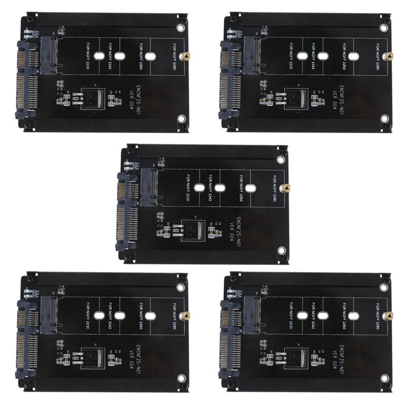 

5X Black чехол CY B + M Socket 2 M.2 NGFF (SATA) SSD-адаптер 2,5 SATA для 2230/2242/2260/2280 мм M2 SSD