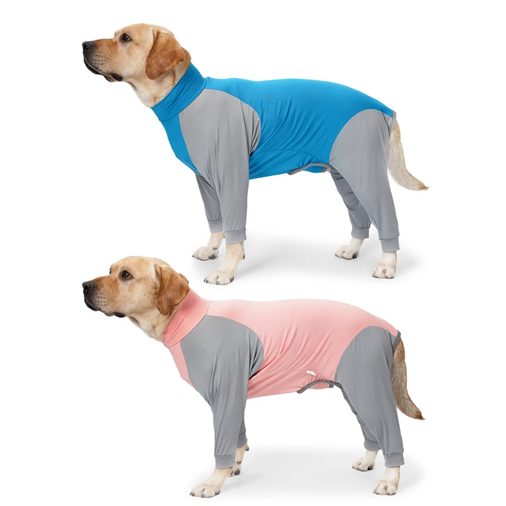 Dog Jumpsuit Operative Protection Long Sleeves Bodysuit Pet Home Wear Pajamas Soft 4 Legged Clothes for Medium Large Dogs XS-3XL