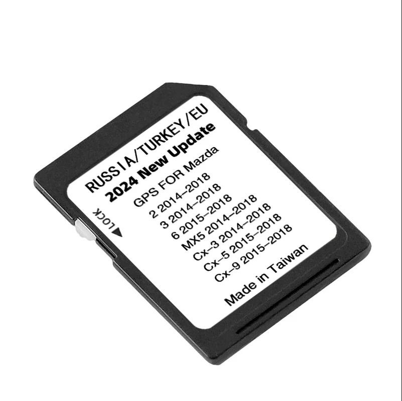 16GB Full EU Russia Turkey Ukraine Maps for Mazda 2/3/6/CX3/CX5/CX9/MX5 Vehicle Sat Nav SD Card Naviation GPS Upgrade Software