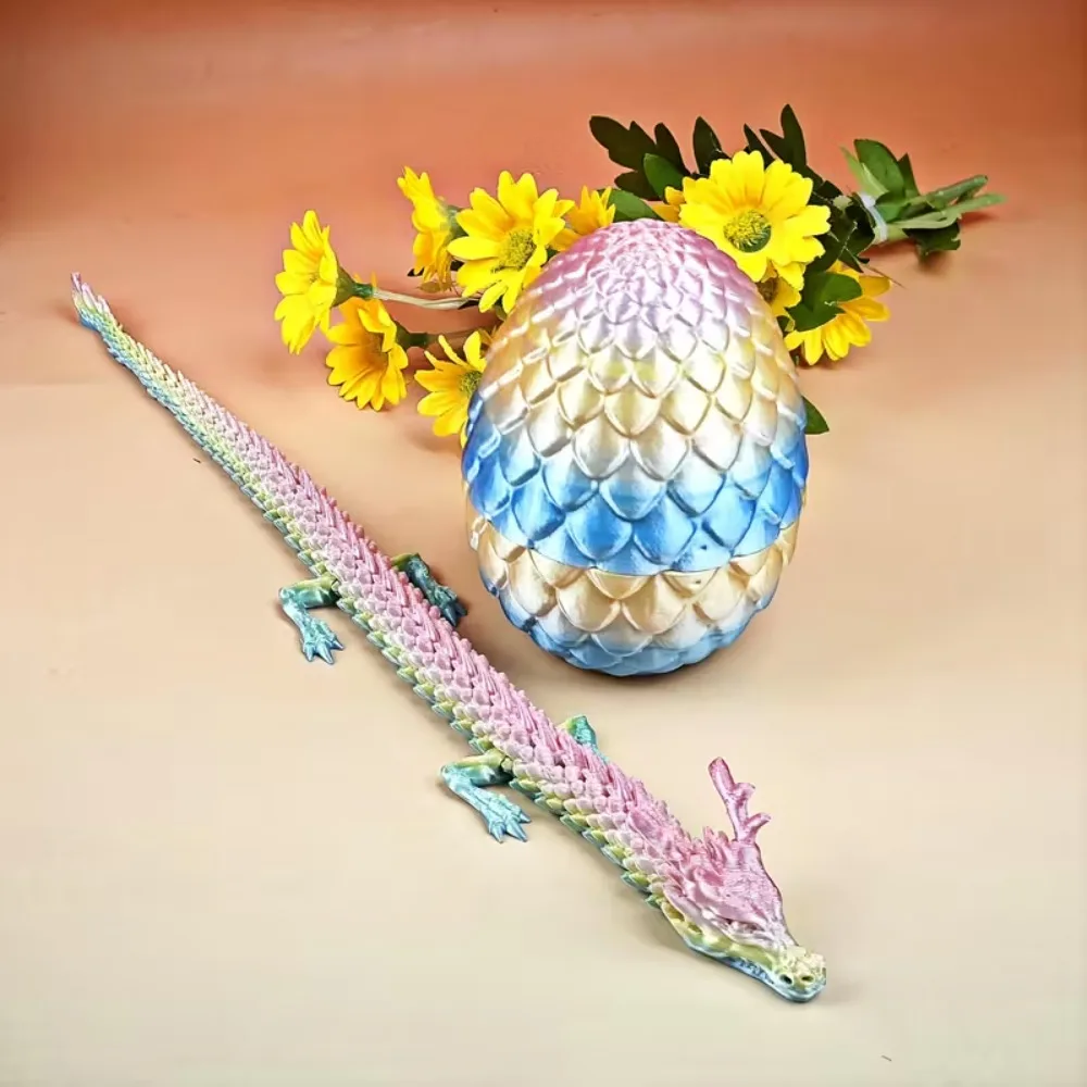 ثلاثية الأبعاد التنين الصيني الصغير مفاجأة البيض المنقولة المشتركة منضدية الديكور تحصيل الهدايا والألعاب المنزل التنين مفصلية #3