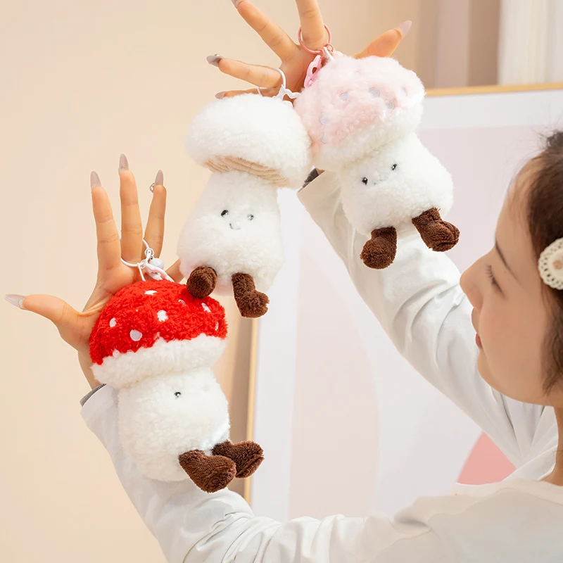 Novo macio dos desenhos animados cogumelo pelúcia vegetal brinquedo fofo abraço travesseiro realista planta natural boneca do bebê conforto presente de aniversário