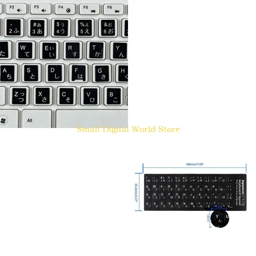 77UB Japanese Letter Stickers Waterproof Super  Durability for Laptop Desktop Keyboard
