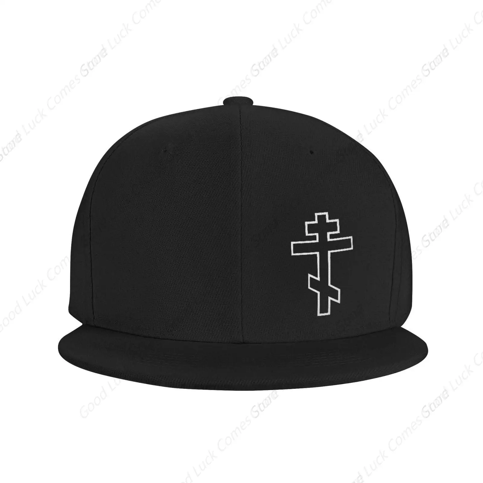 White Orthodox Cross Snapback Hat Golf Baseball Cap Flat Bill Brim Pink Trucker Hats for Men Women