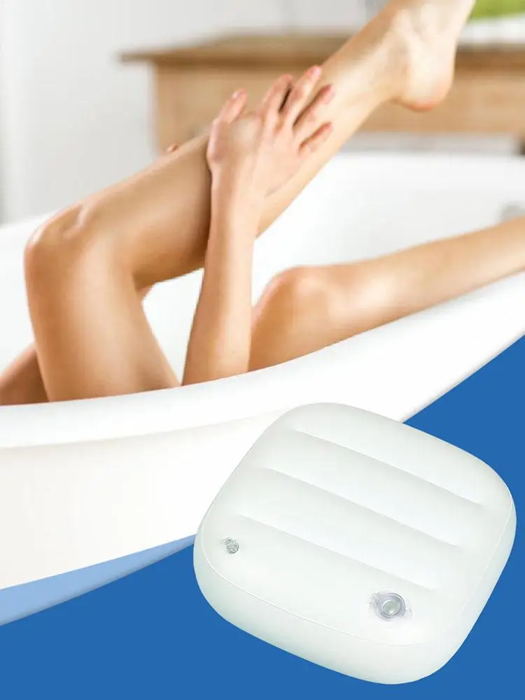 Asiento inflable de PVC para bañera de hidromasaje, cojín portátil para asiento de bañera de hidromasaje para interiores y exteriores, almohada para bañeras domésticas, Baño