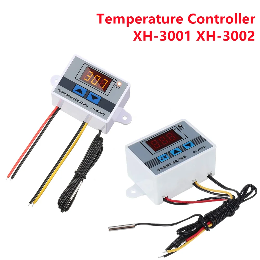 XH-W3001 cyfrowe sterowanie LED termostat mikrokomputerowy przełącznik termometr nowy termoregulator 12V 24V 110V-220V