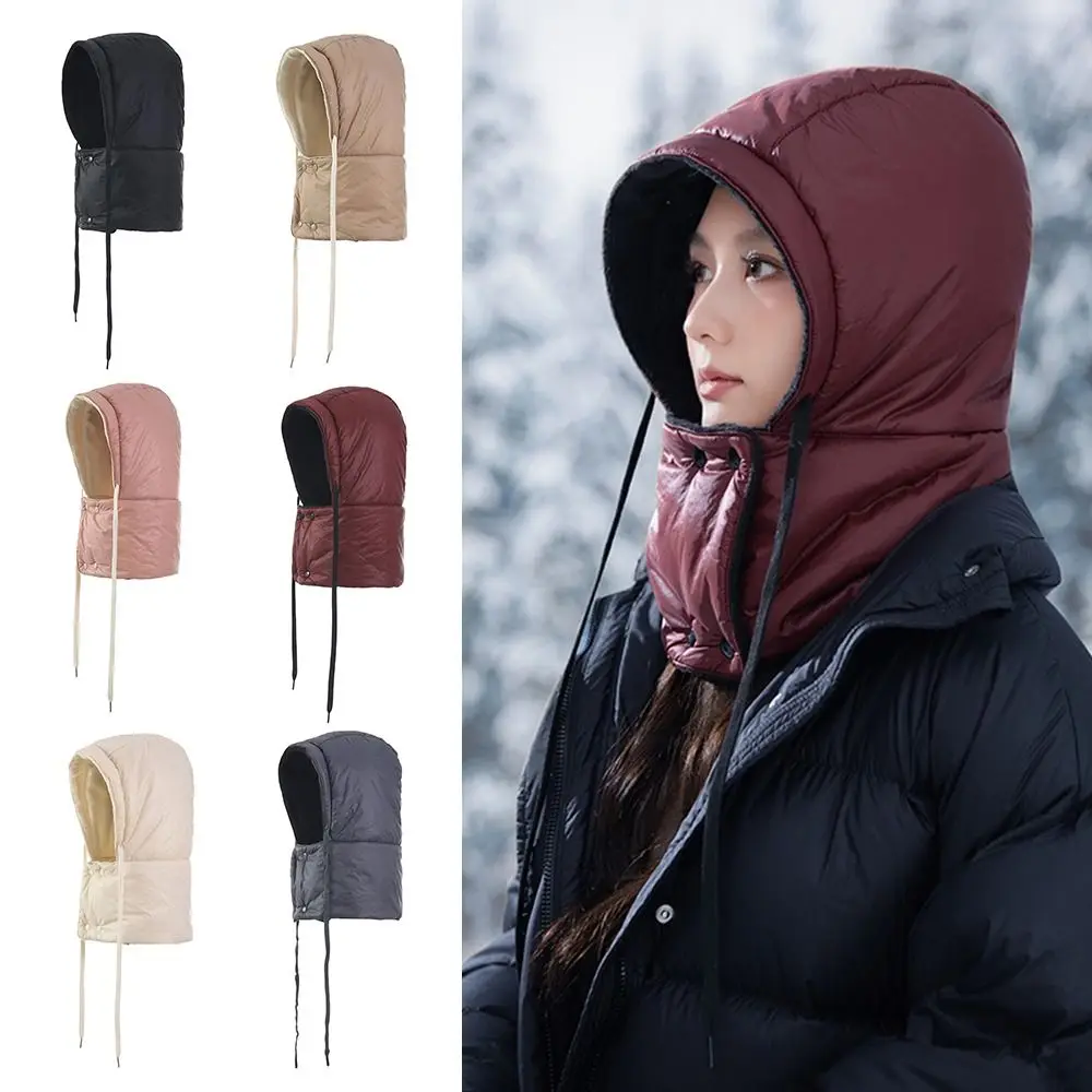 

Fashion Plush Winter Warm Hat Thickened Windproof Beanies Cap Neck Warmer Keep Warm Ear Protection Hat Outdoor