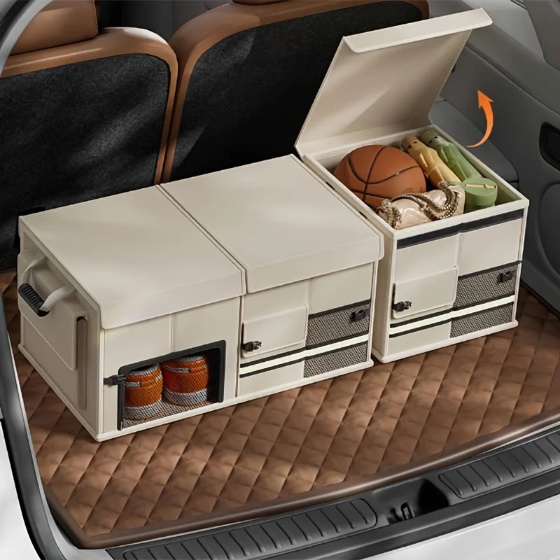 

Органайзер для ящика для хранения в багажнике автомобиля, с несколькими отделениями, портативный ящик для хранения для организации грузов