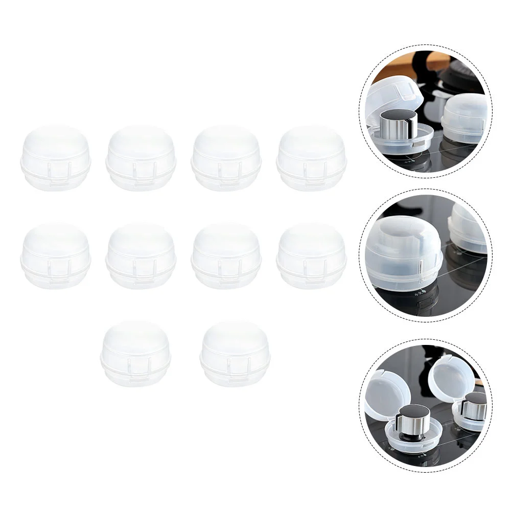 10 Pcs Gas Stove Switch Cover Childproof Knob Kitchen Safety Protection Guard Pp Material Universal