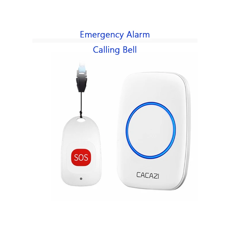 US EU UK Plug Smart Home Emergency Alarm Wireless Elderly Pager Beeper Remote SOS Calling System Alert Button