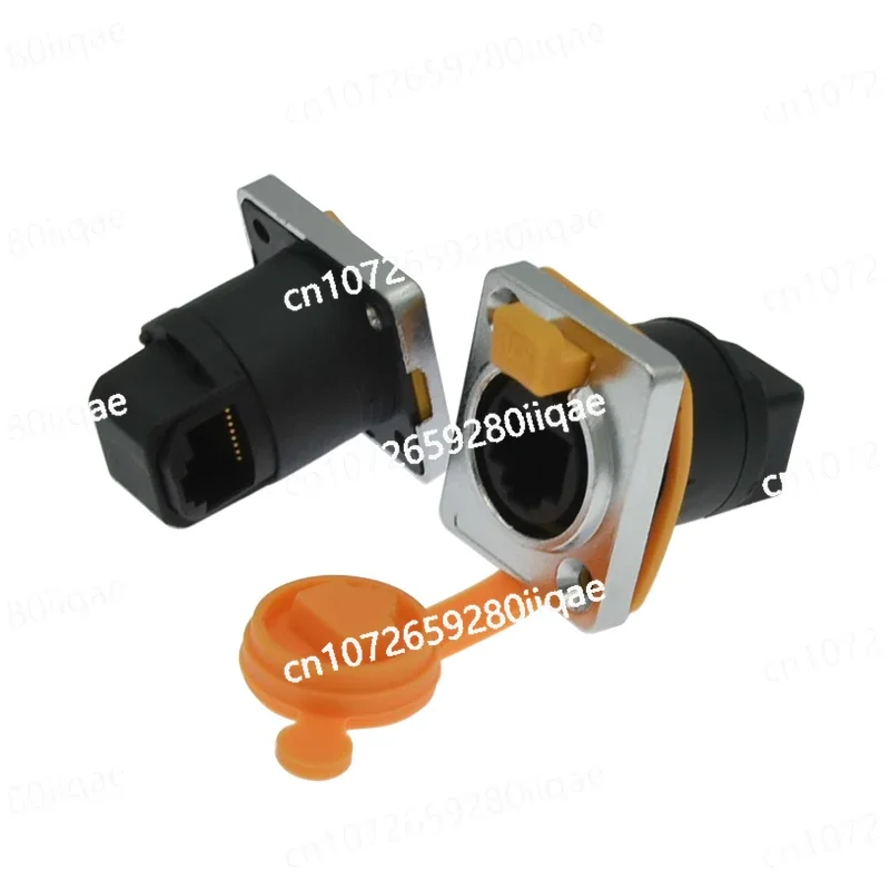 RJ45 network port female seat waterproof connector Gigabit network cable adapter panel through network interface terminal 8P8C