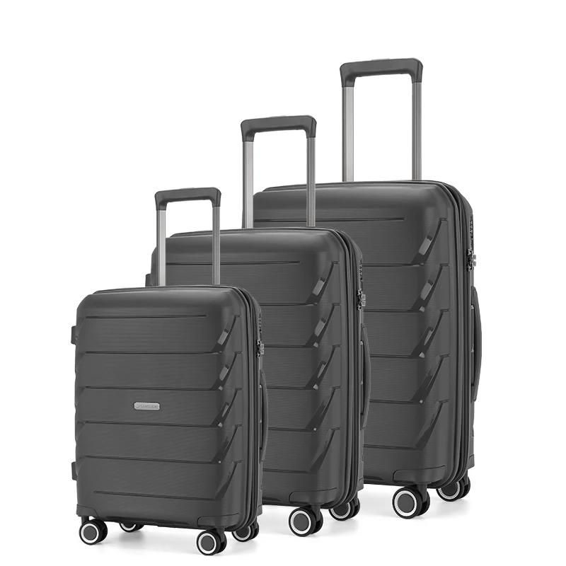 Chinese supplier wholesale    business custom  pp travel trolley large suitcase sets